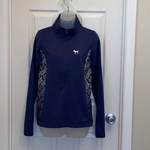 VS PINK Ultimate Deep Half Zip Pullover Blue
